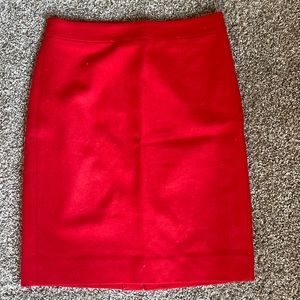 JCrew Size 0 Red Pencil Skirt